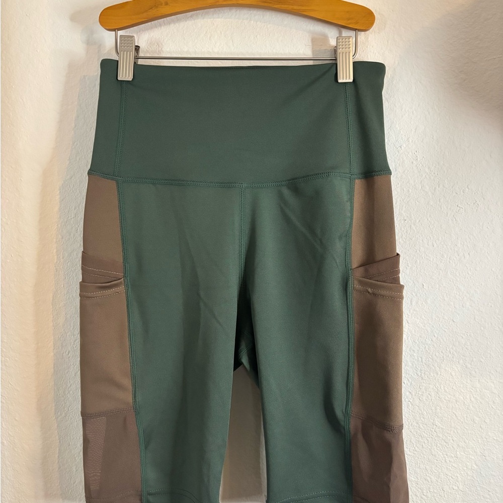Green and Brown Body Glove biker shorts